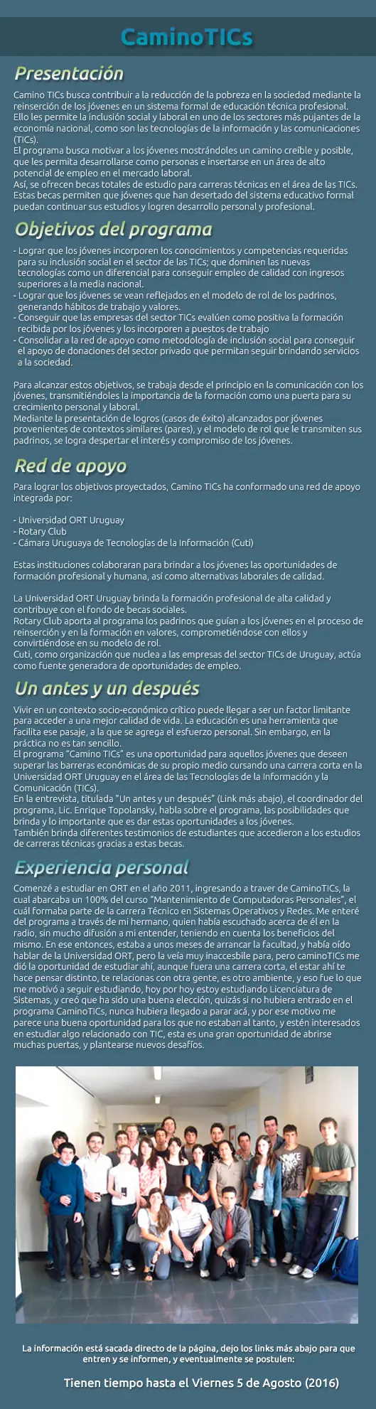 Becas para estudiar en Universidad ORT - CaminoTICs