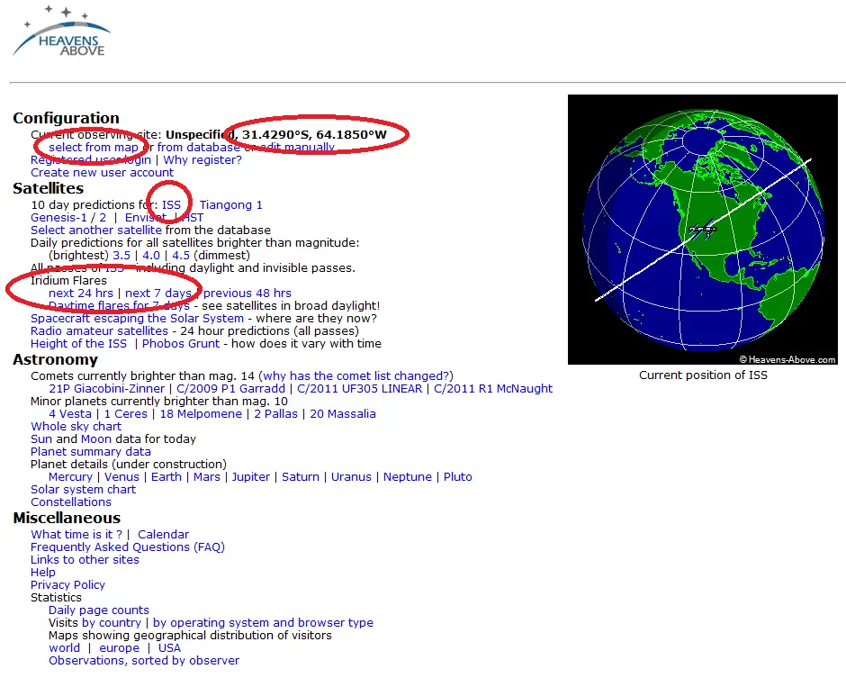 Caceria de satelites - Mirando el cielo nocturno.