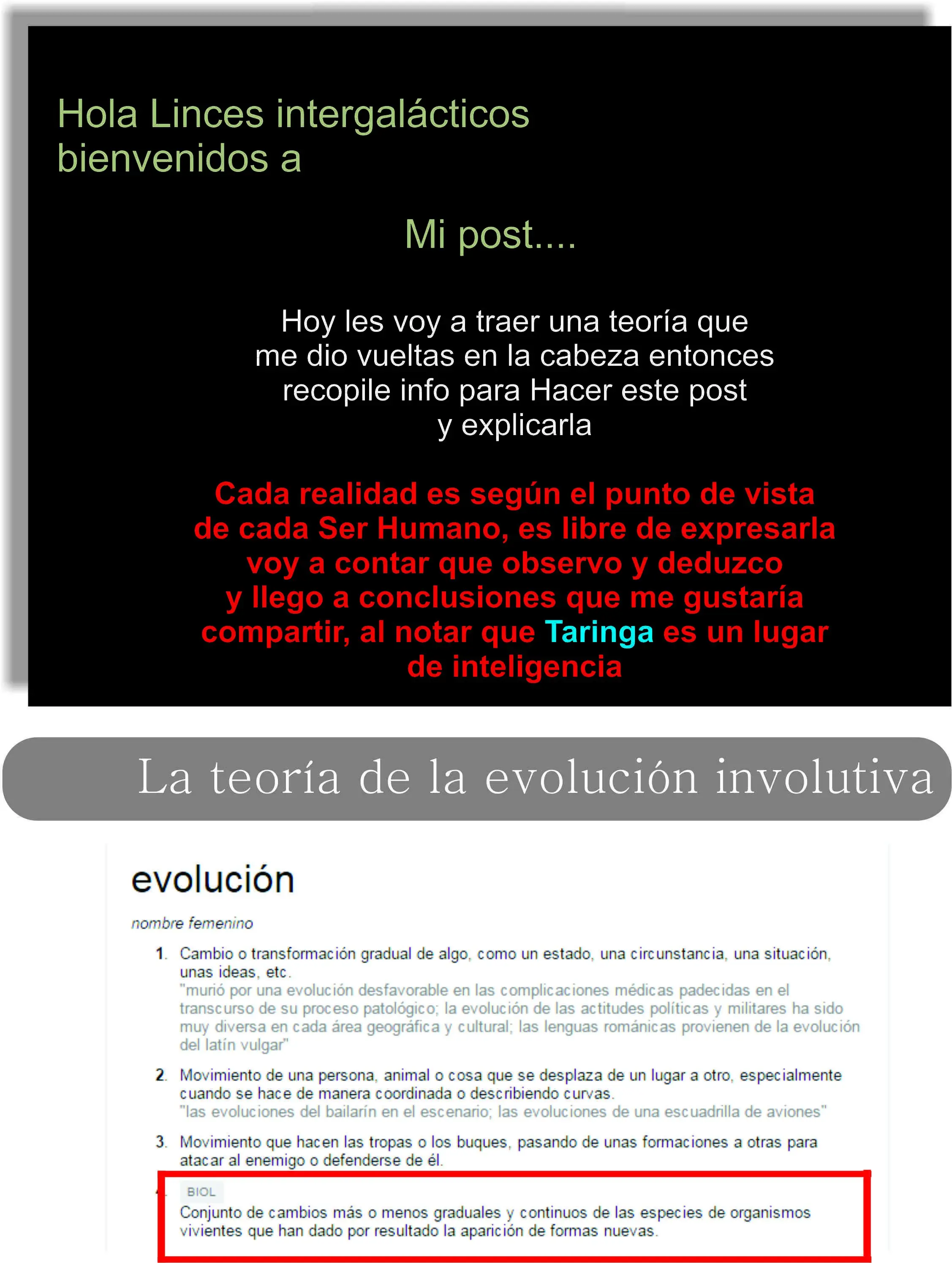 La Teoría de la Evolución Involutiva (entra lince)