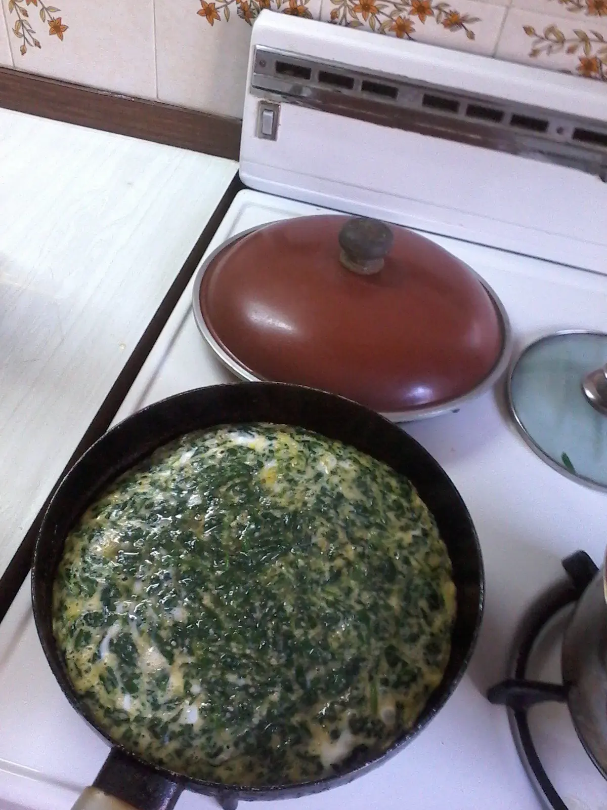 Hice una tortilla de espinaca facilísimo! Hice una tortilla de espinaca facilísimo!