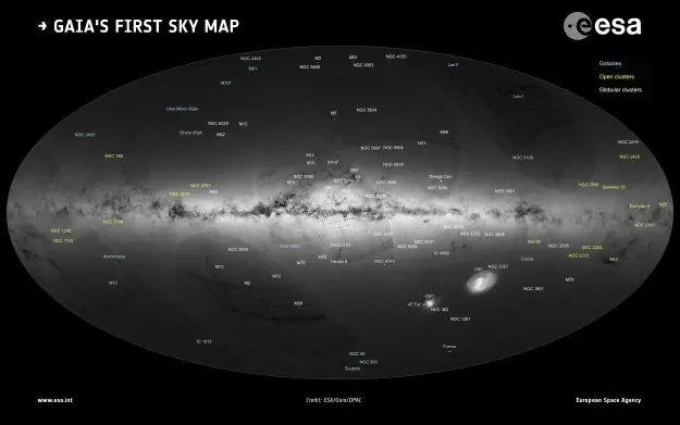 El mapa con mil 142 millones de estrellas de la Vía Láctea