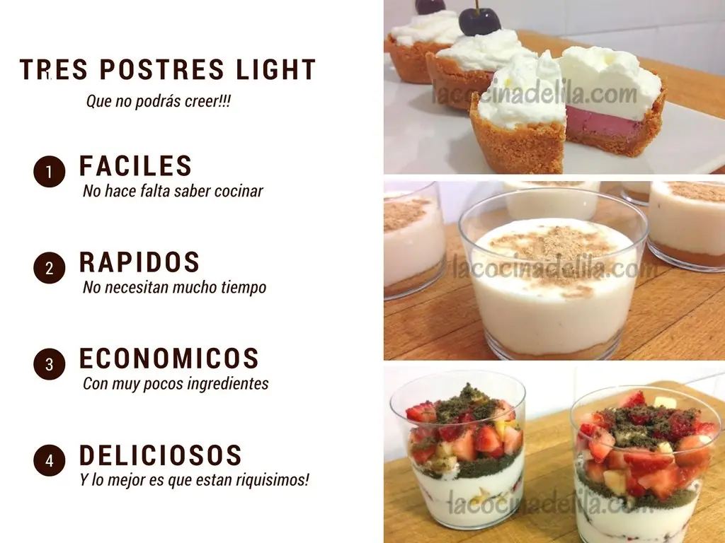 Tres postres light que no podrás creer que lo son!