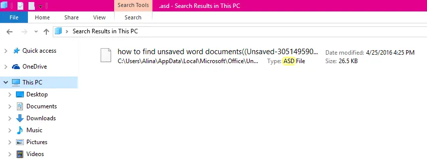 Windows 10: hallar documentos de Word que no has guardado