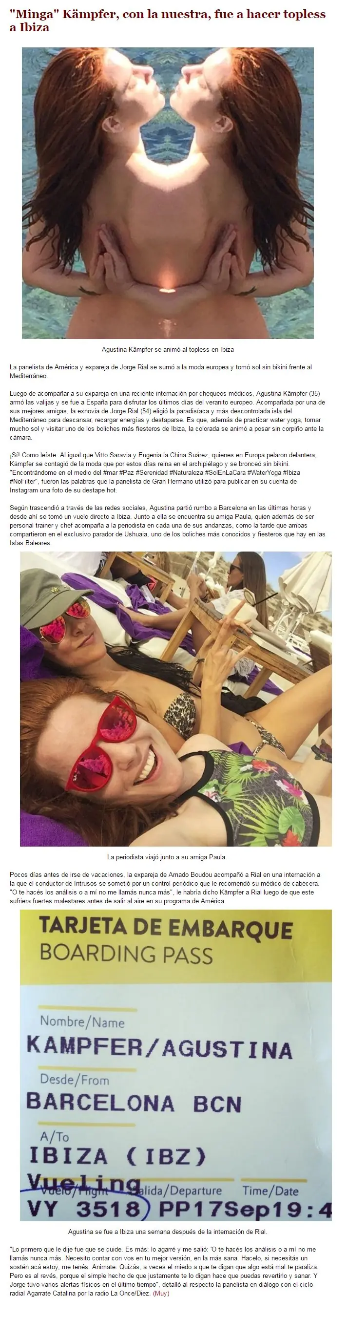 Kämpfer, con la nuestra, fue a hacer topless a Ibiza
