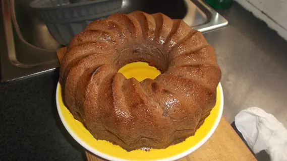 Roscon de platano al chocolate
