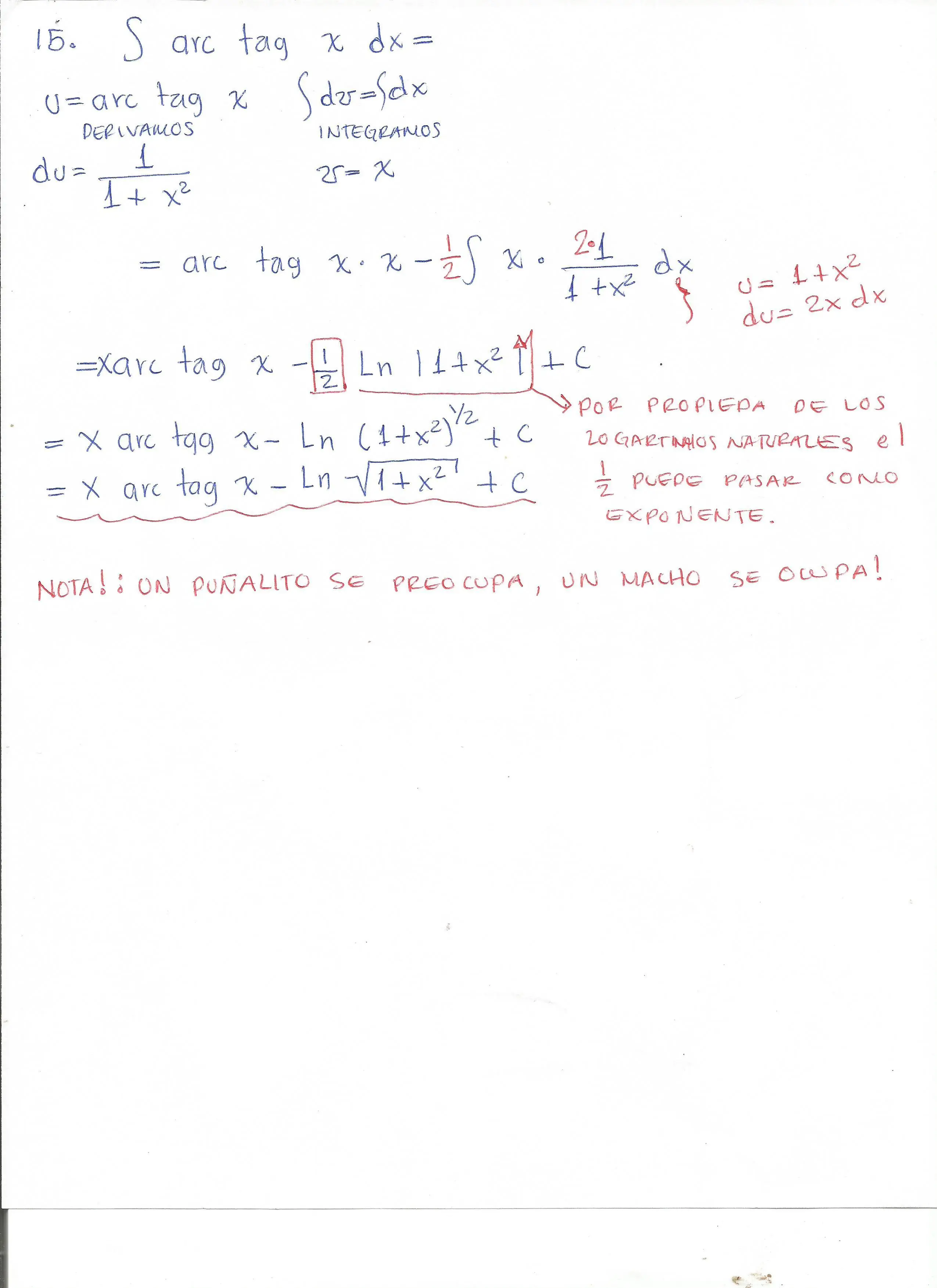 Integración por partes - ejercicios resueltos (solved exerci