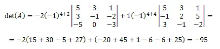 determinante de una matriz