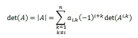 determinantes de matrices 4x4