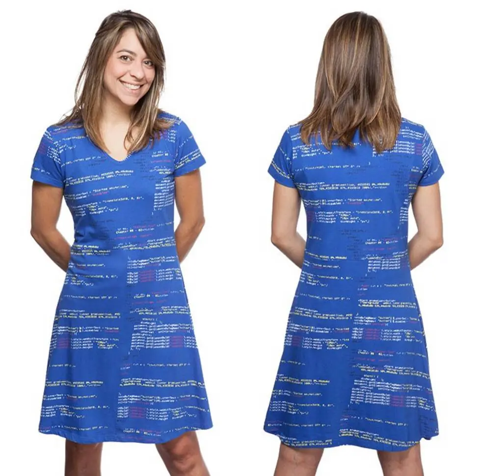 Para la chica geek, un vestido de JavaScript