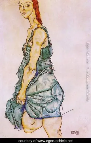 egon schiele tecnica