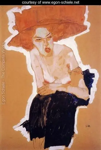 egon schiele tecnica