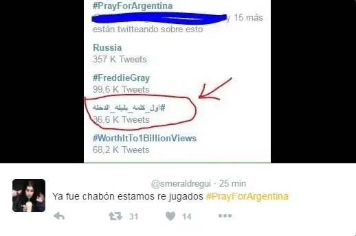 #PrayForArgentina