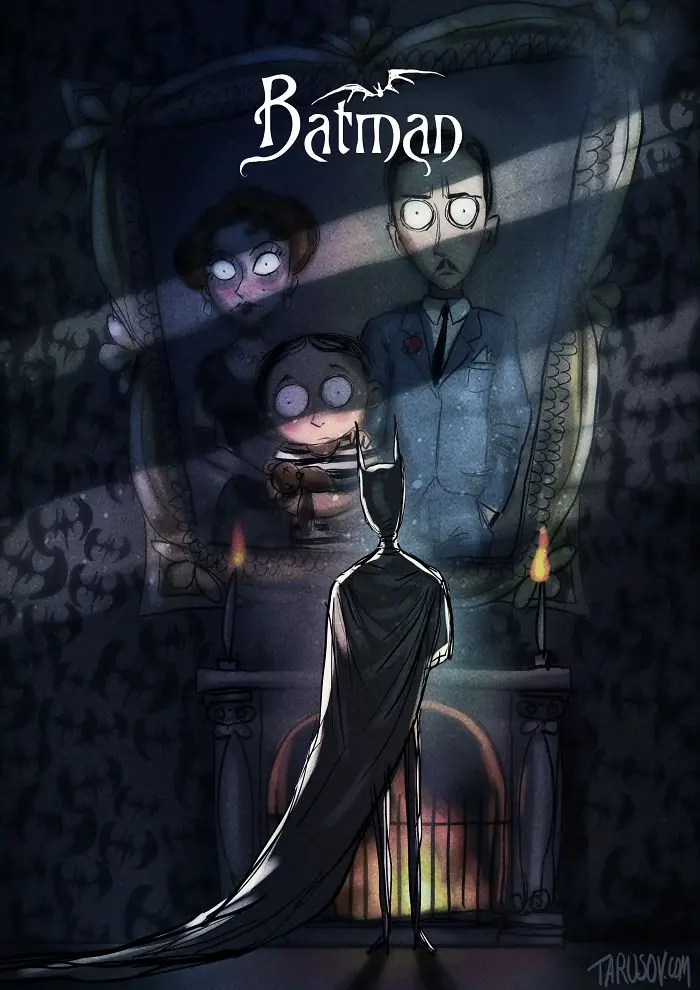 Si Tim Burton hubiese dibujado los Superhéroes se verían así