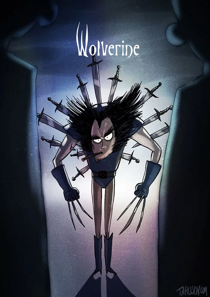 Si Tim Burton hubiese dibujado los Superhéroes se verían así