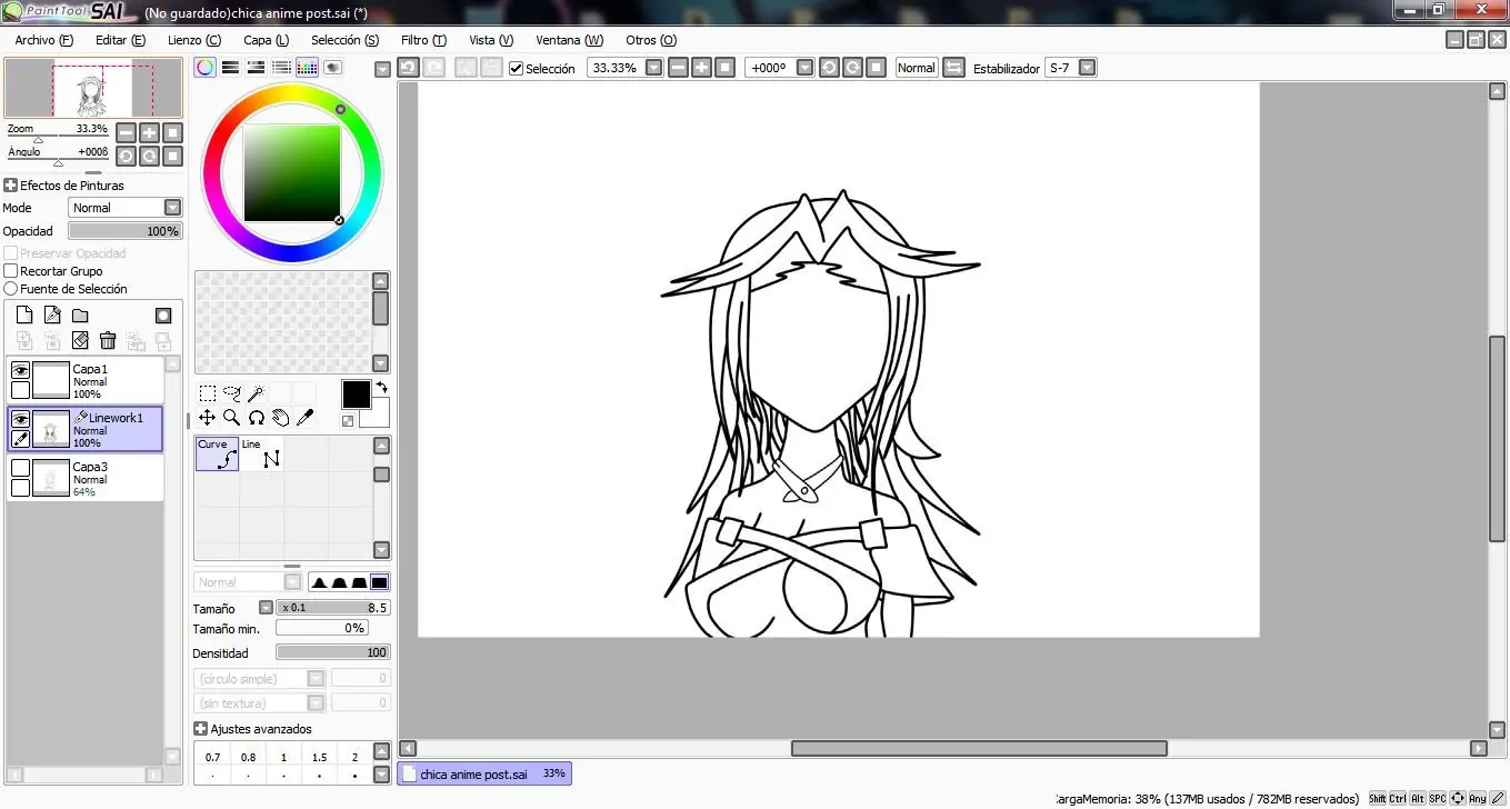 Dibujo chica anime propio [certificado]