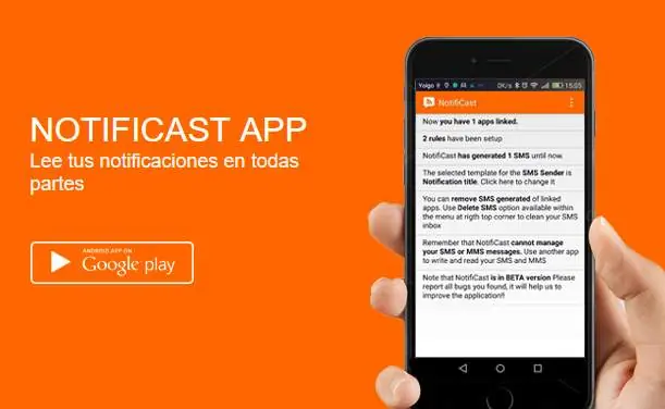 Transformando notificaciones en SMS para consultarlas desde