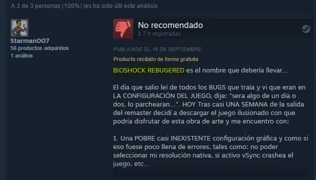 PCgamer se quieren matar, Bioshock remastered crashea en PC PCgamer se quieren matar, Bioshock remastered crashea en PC