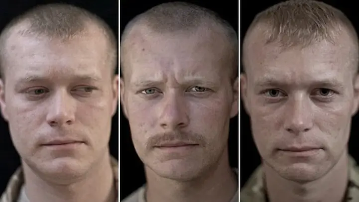 Los Rostros de los soldados que regresaron de la Guerra