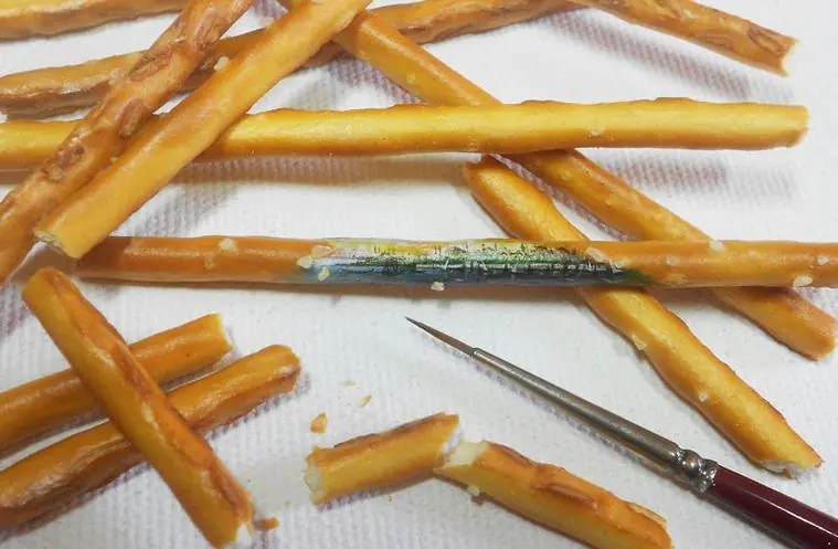 Obras de arte en fragmentos de comida y más