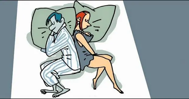 La posición de dormir de una pareja puede revelar mucho...
