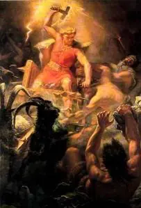 La creación de Mjöllnir, el martillo de Thor.
