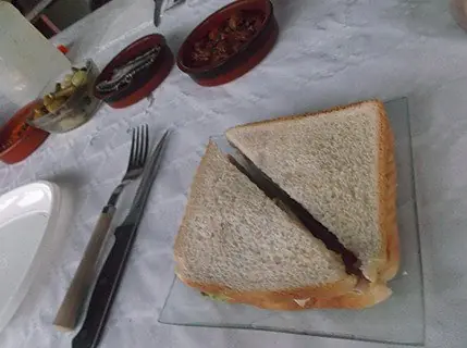 Triangulos de jamon dulce