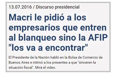 Antes lo criticaban, ahora Macri va por el blanqueo