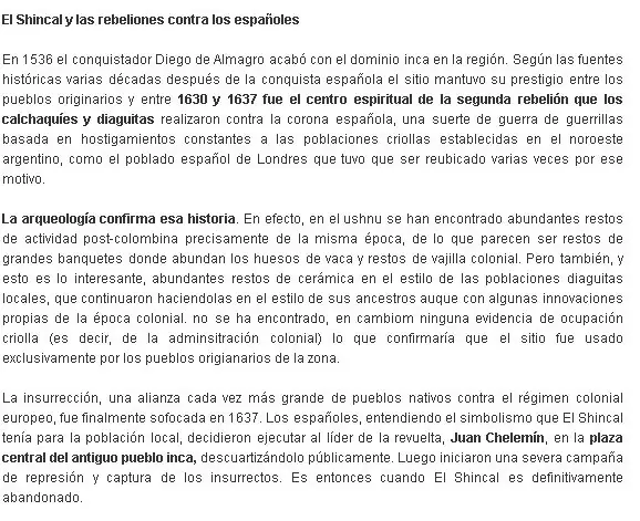 Una ciudad inca en Argentina, fotos e informacion