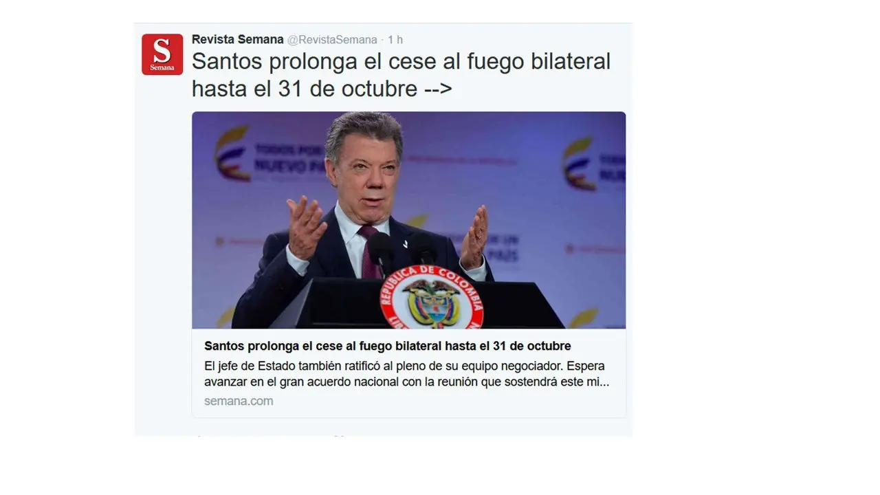 SOS Santos levanta cese bilateral hasta FARC sorprendidas