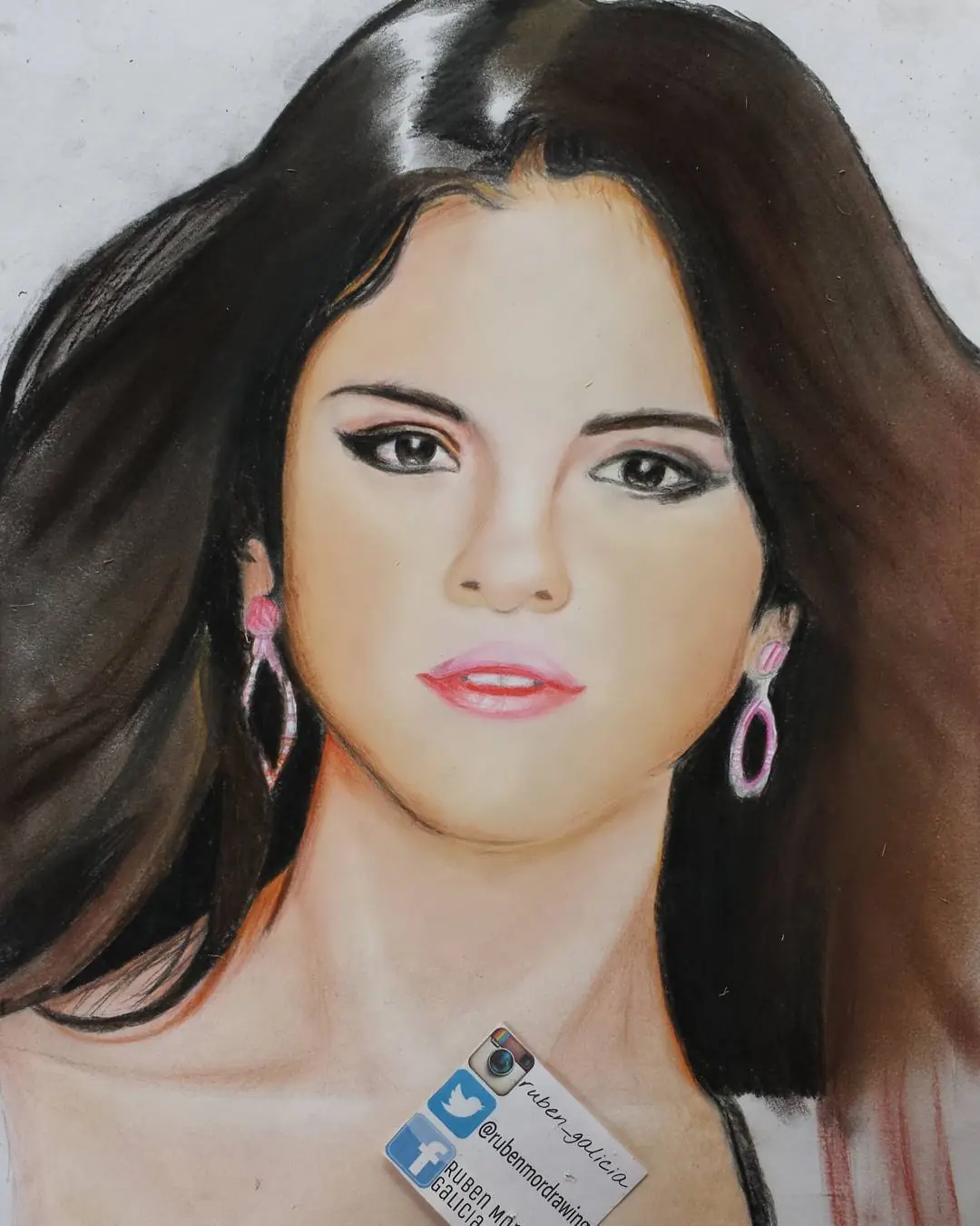 Ruben Morales Drawing Selena Gomez