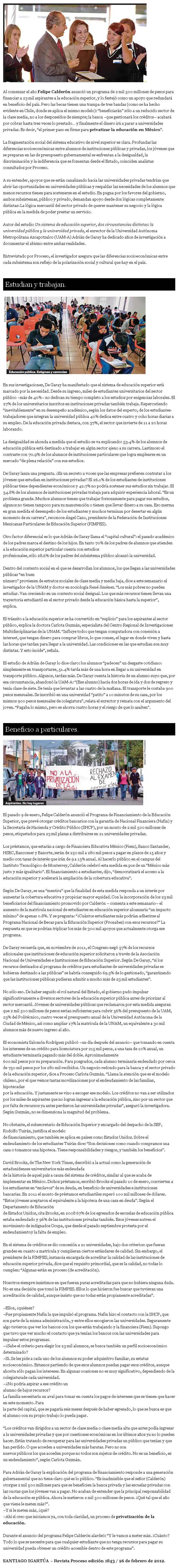 Becas tramposas de Calderon