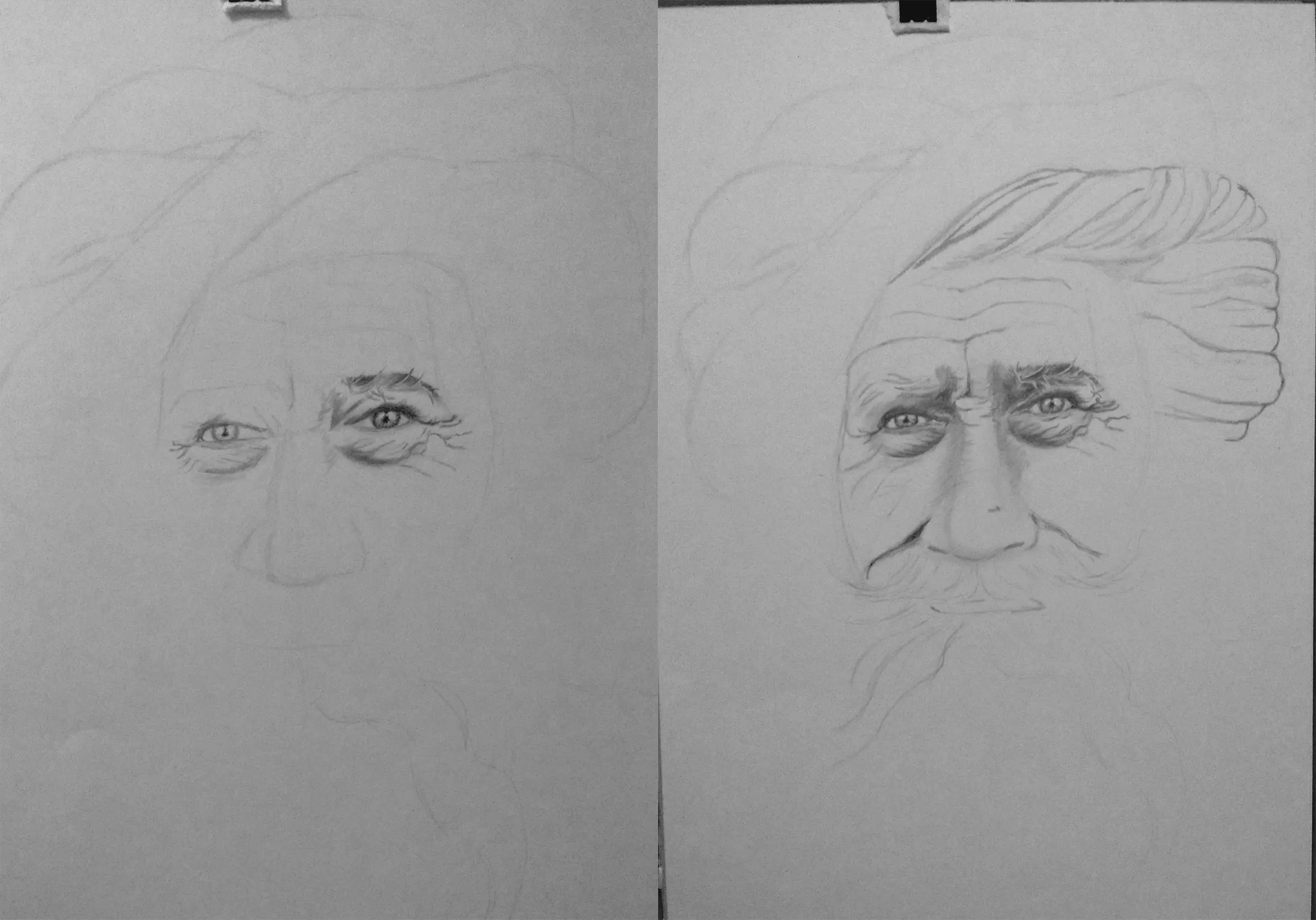 Rostros realistas - dibujo a lápiz por Jego