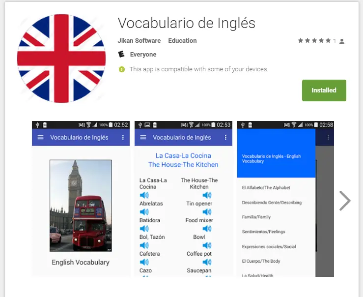 Te muestro mi aplicación para aprender vocabulario en inglés
