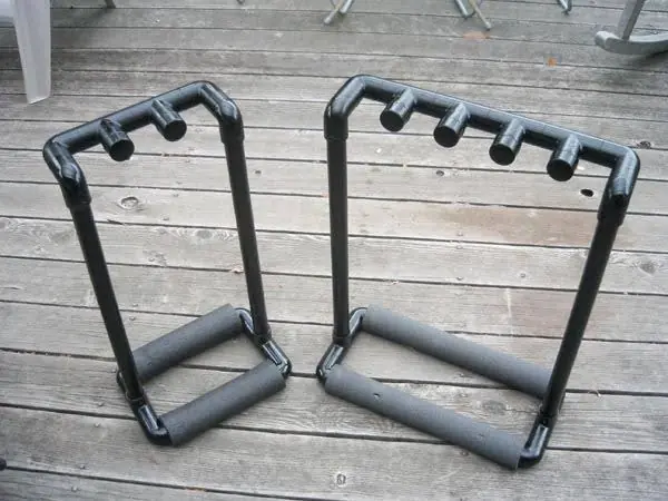 Atril para 5 guitarras eléctricas con PVC