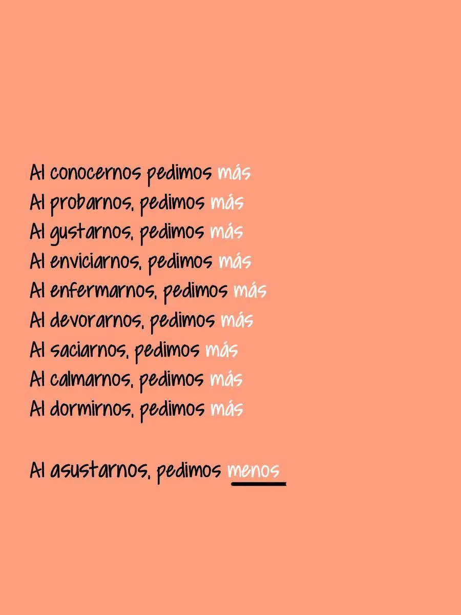 pedimos menos.