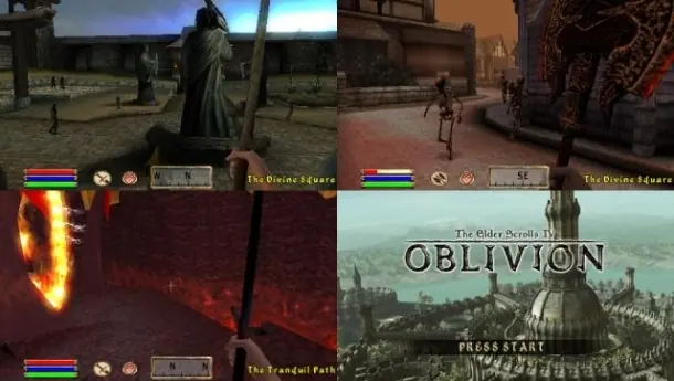 La version cancelada de TesIV Oblivion para psp