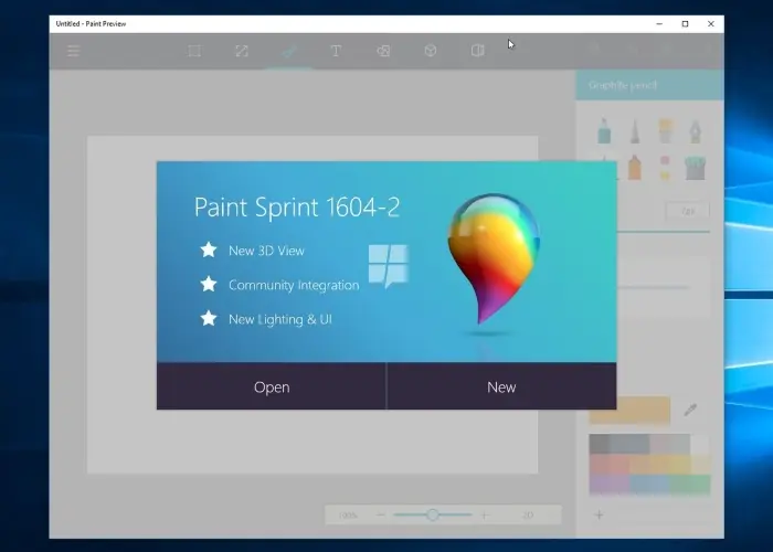 Instala el nuevo Microsoft Paint en tu Windows 10 x64
