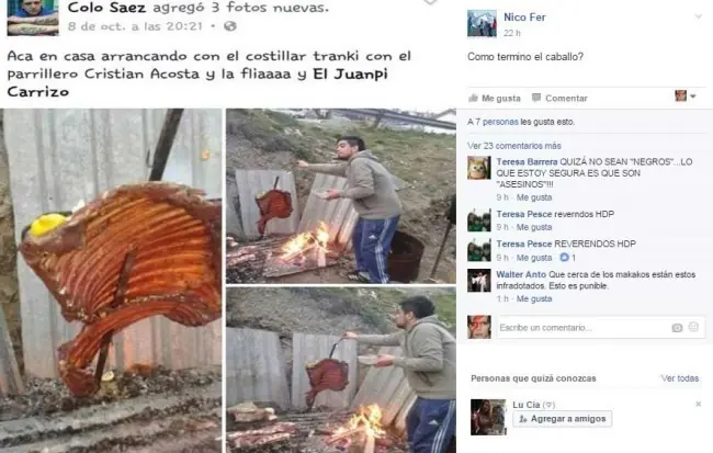 Matan caballo a mazazos y se hacen un asado