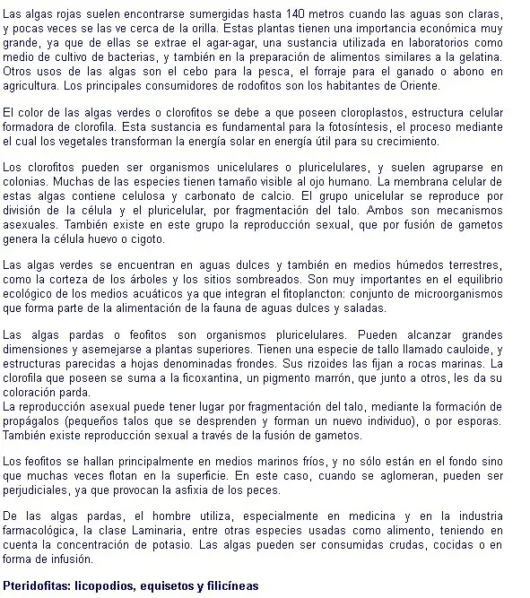 Informacion general sobre botánica