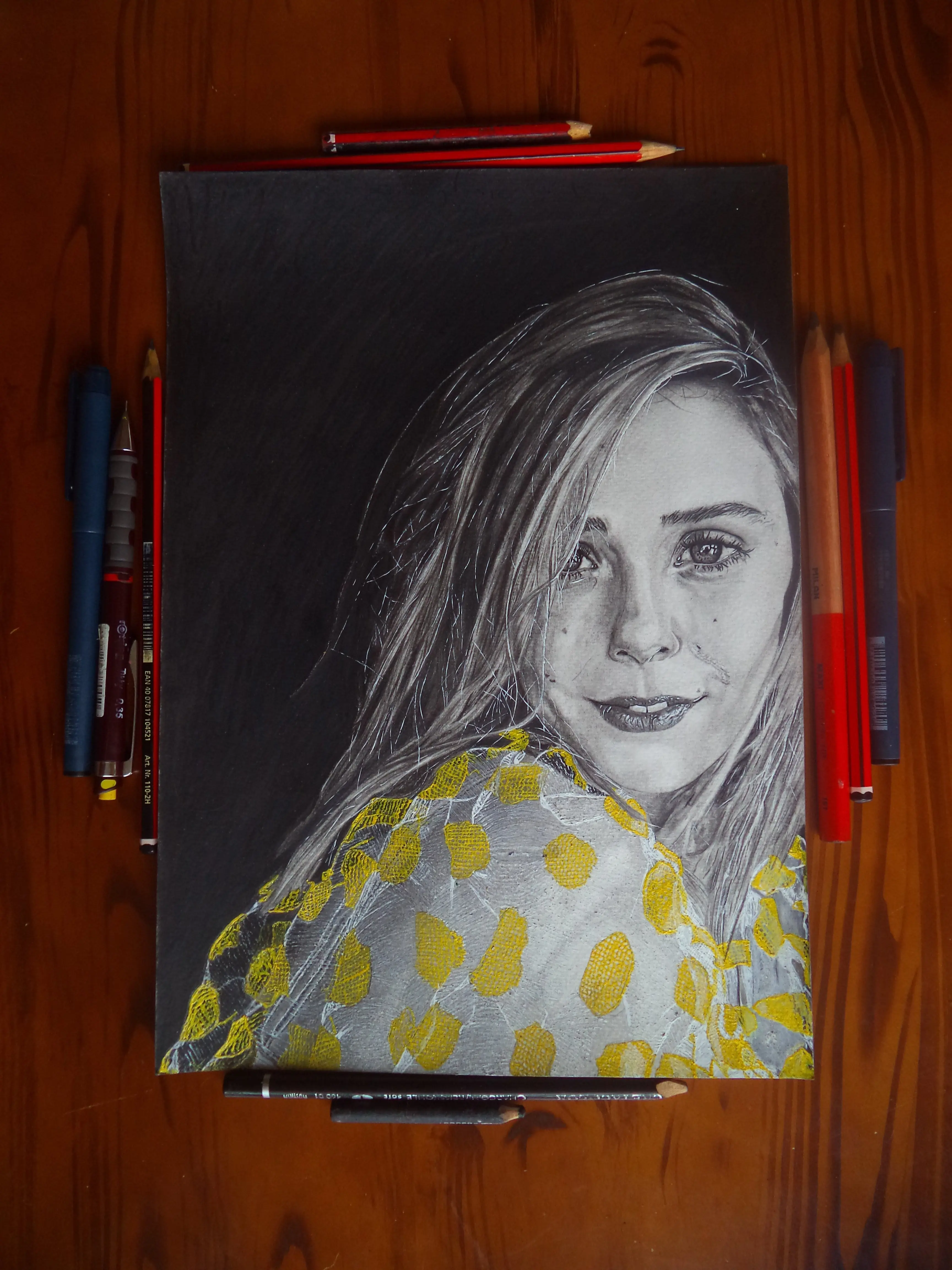 Dibujé a Elizabeth Olsen y te lo muestro Dibujé a Elizabeth Olsen y te lo muestro