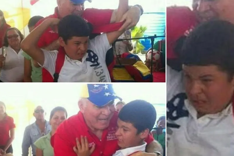 Vzla:Niño rechaza al gobernador de Nueva Esparta!