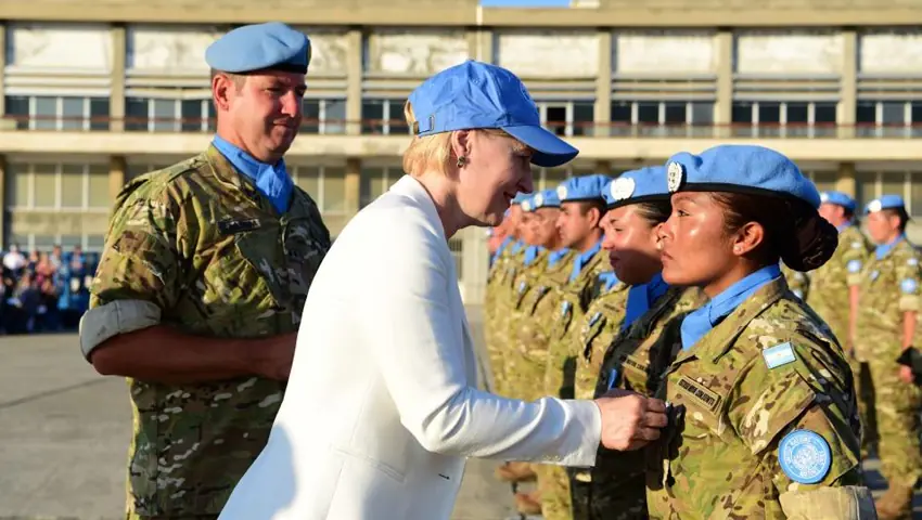 Fuerza Argentina recibió una condecoración otorgada por UN
