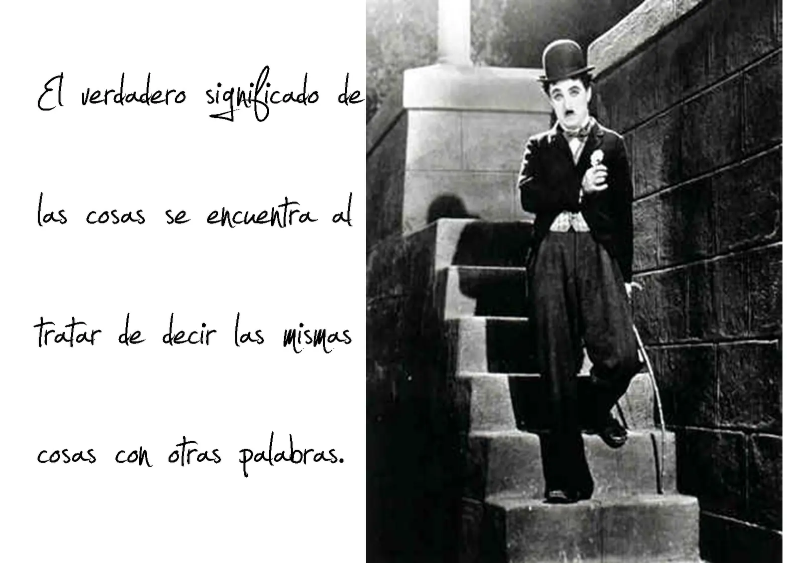 Charles Chaplin Un Post En Blanco y Negro