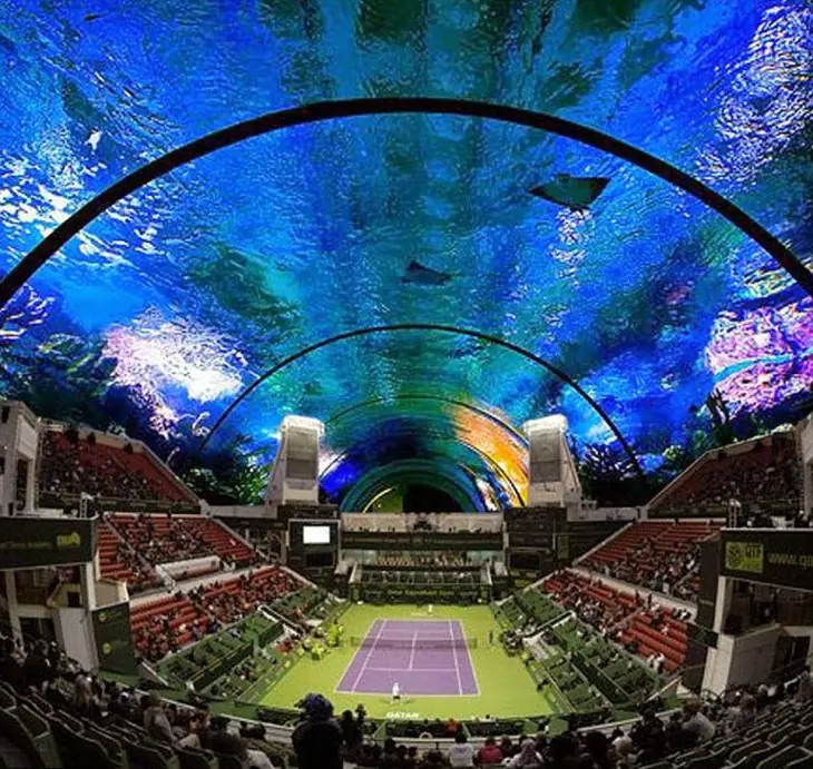 Mira la cancha de tenis ¡Bajo el mar! que Dubai prepara