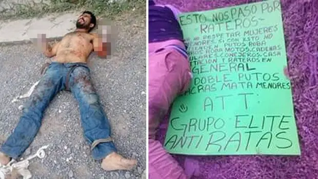 "grupo de élite antirratas" le cortó las manos a 6 ladrones