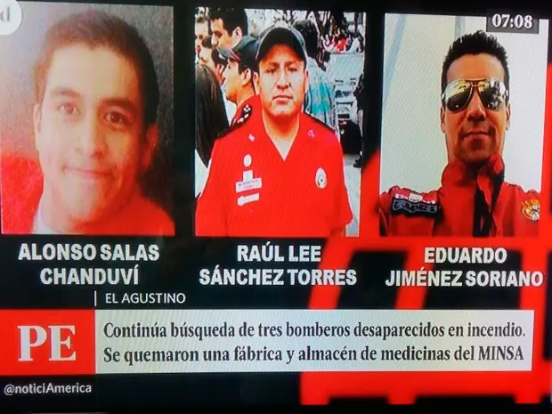 Héroes nacionales: Bomberos peruanos fallecieron en incendio