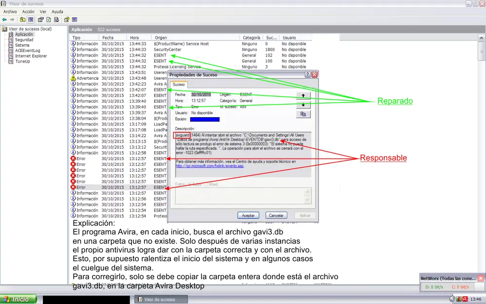 Avira 2015 problema con gavi3.db