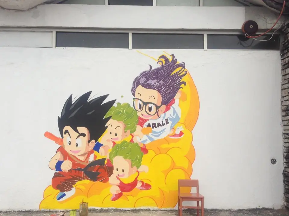 Mural Goku Arale