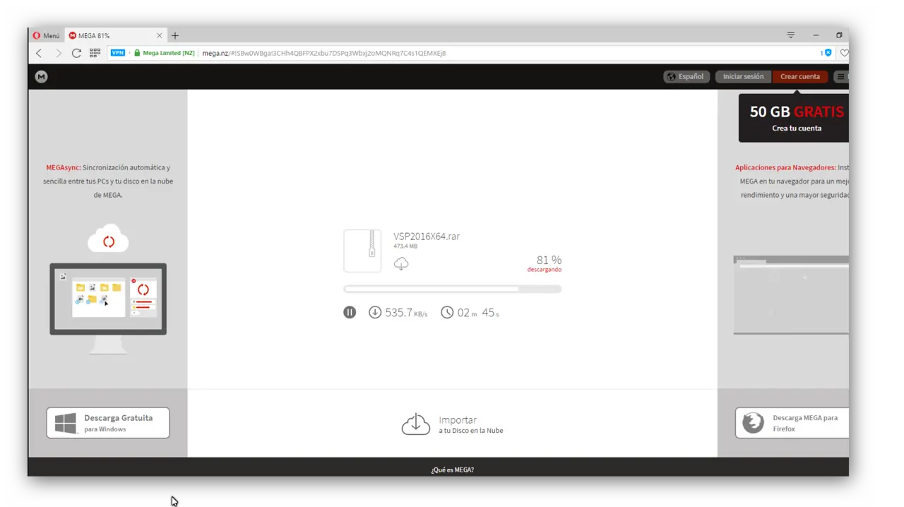 Limite de descarga Mega [Solución]