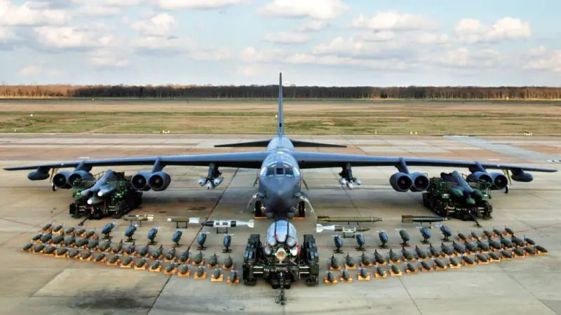 La cantidad de armas que cabe en un solo bombardero B-52